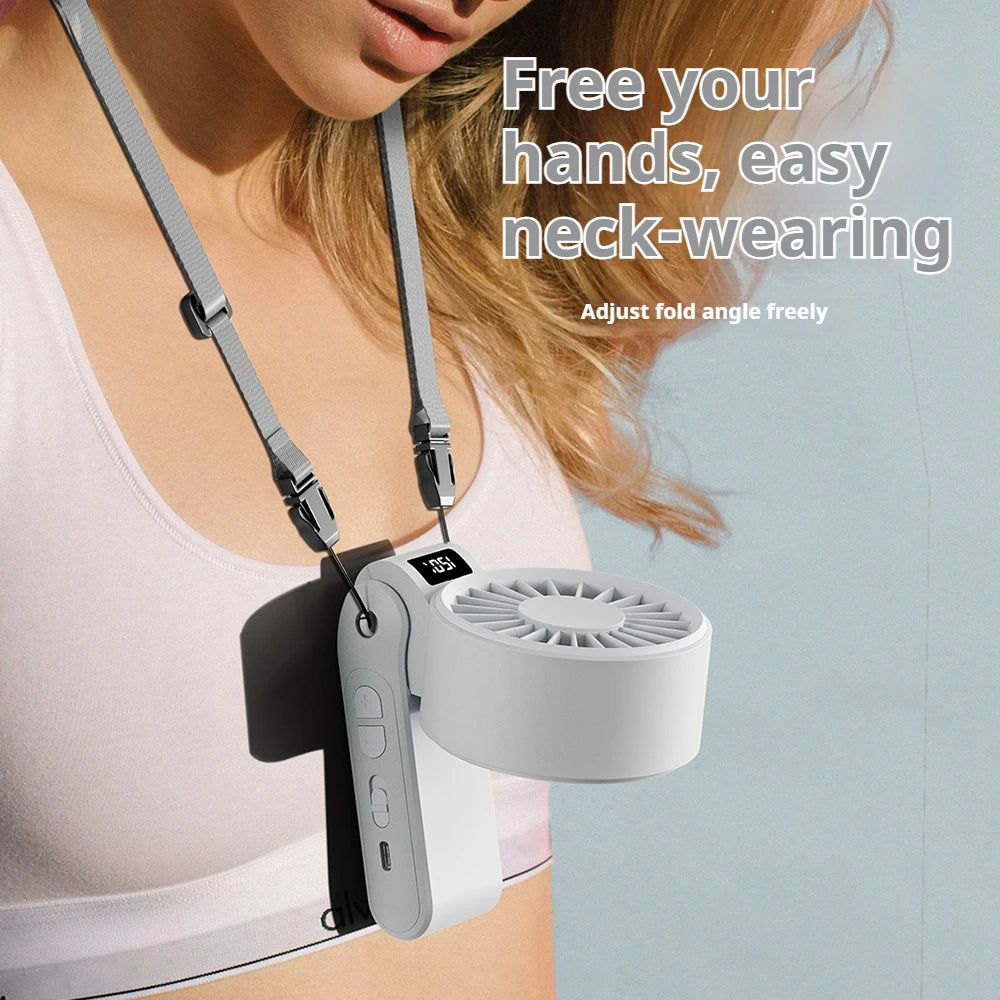 Portable Mini Fan – 3000mAh Rechargeable Foldable Handheld Fan for Outdoor & Travel