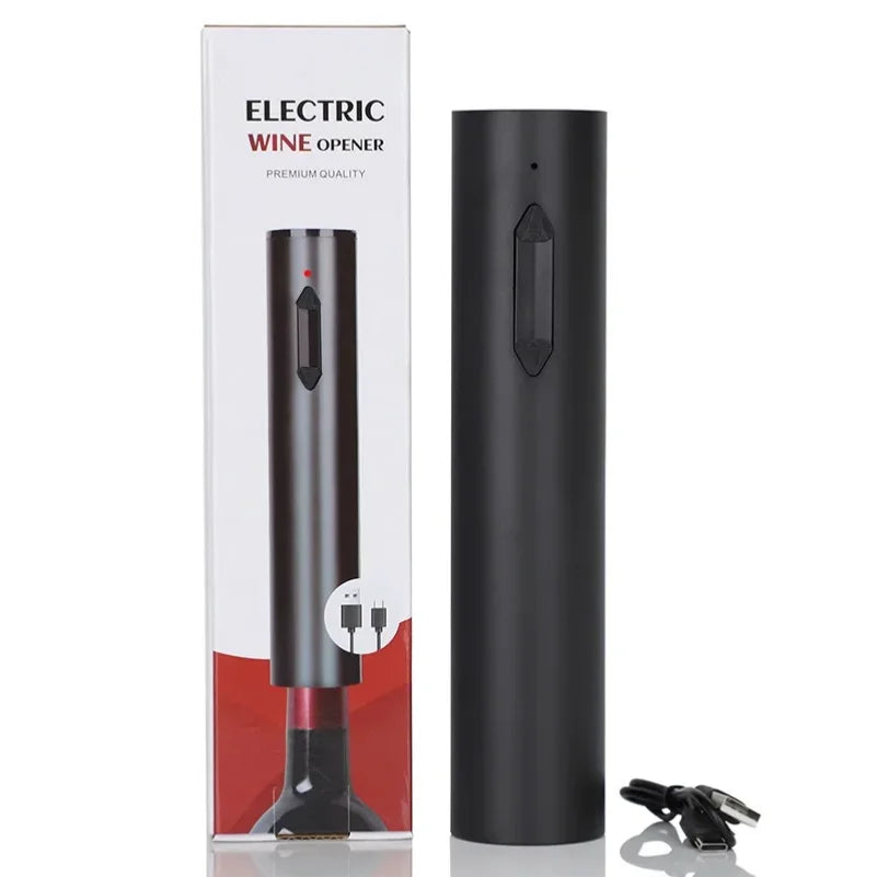 USB Rechargeable Electric Wine Opener – Automatic Corkscrew for Wine Bottles