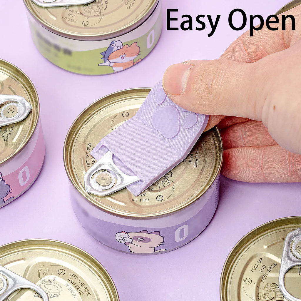 Cute Cat Paw Pet Food Can Opener – Easy Ring Pull Tool for Cat & Dog Cans