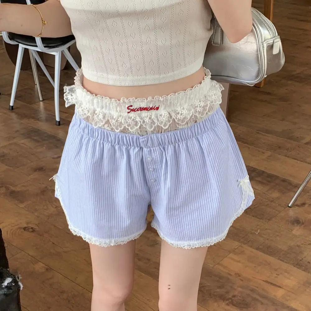 Cute Summer Shorts for Women | Striped & Lace Styles