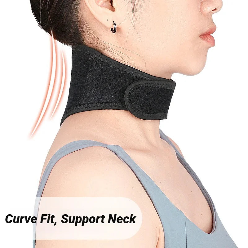 Tourmaline Self-Heating Magnetic Neck Wrap – Far Infrared Cervical Pain Relief Collar