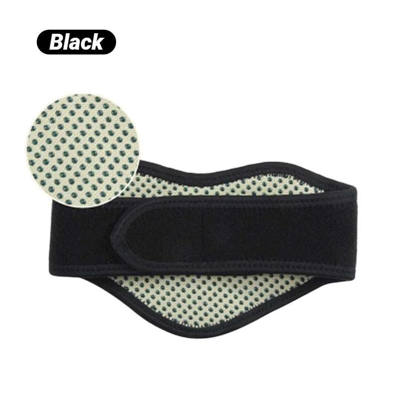 Tourmaline Self-Heating Magnetic Neck Wrap – Far Infrared Cervical Pain Relief Collar