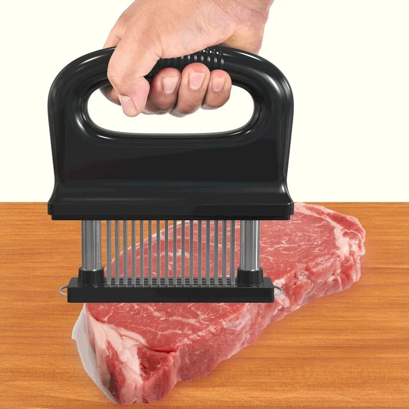 Meat Tenderizer with 48 Stainless Steel Blades – Ultra-Sharp Needle Tenderizer for Steak & Beef