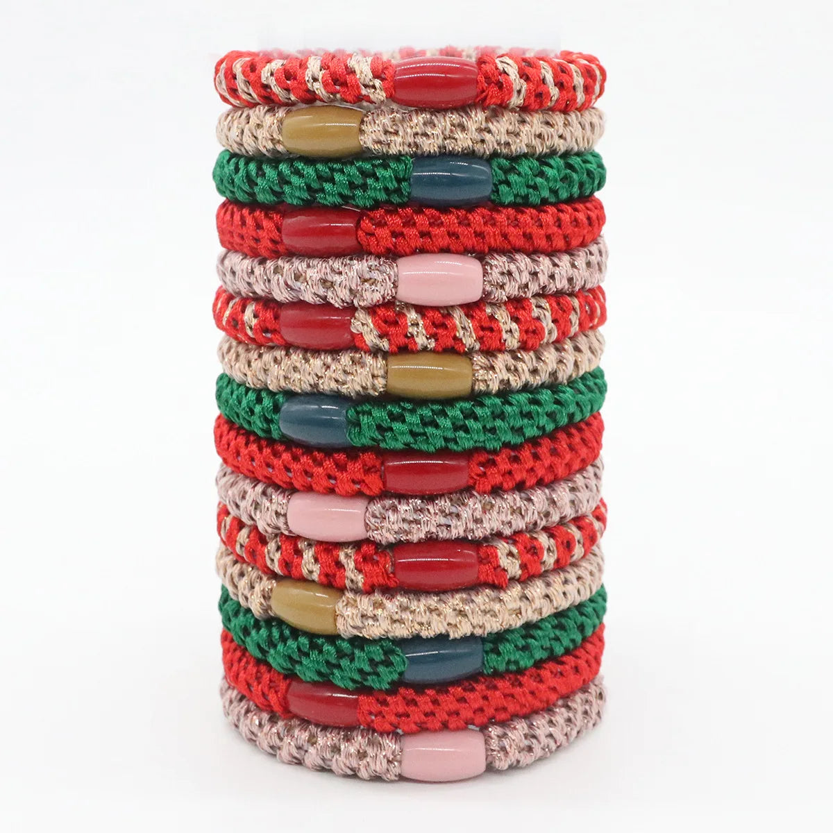 10pcs 5mm Black Mix Elastic Hair Ties Hair Bands No Damage Soft Ponytail Holders Hair Accessories for Girls Women