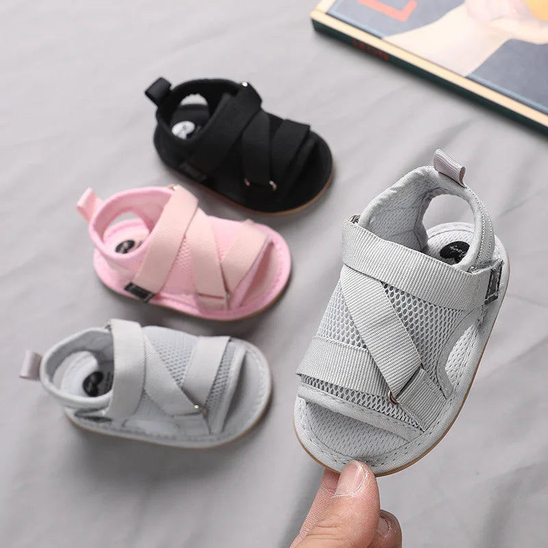 Baby Open-Toe Summer Sandals – Soft Sole Non-Slip Shoes (0-18 Months)